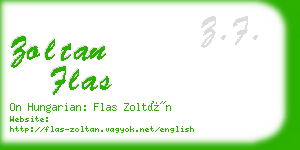 zoltan flas business card